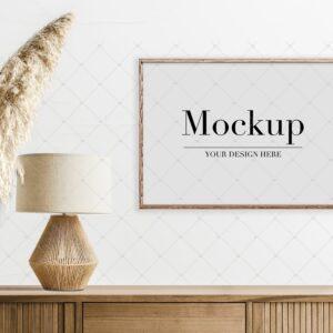 Horizontal Frame Mockup For Etsy Art Poster