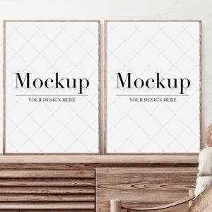 Two Frame Mockup For Etsy Art Poster